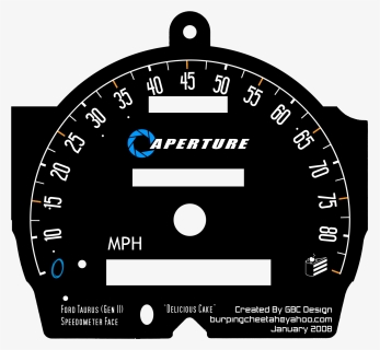 93taurus Speedo Deliciouscake - Car Speedometer Template, HD Png Download, Free Download