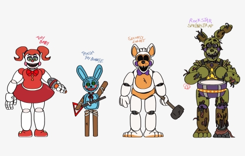 Fnaf All Characters Png - Fnaf Characters, Transparent Png, Free Download