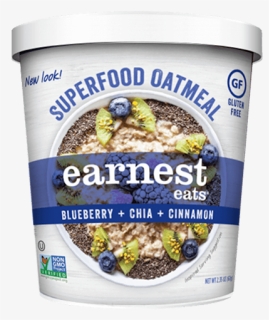 Blueberry Chia Cinnamon Oatmeal - Earnest Eats Superfood Oatmeal, HD Png Download, Free Download