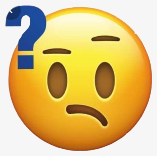 Confused Emoji - Emoji Question Mark Png, Transparent Png, Free Download