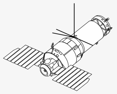 Illustration Of Soviet Almaz Space Station - Salyut 3, HD Png Download, Free Download