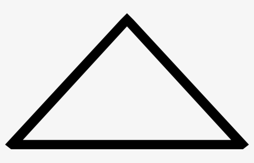 - White Triangle Black Outline , Png Download - Triangle Outline Png, Transparent Png, Free Download