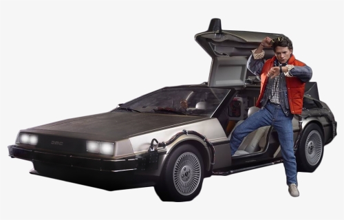 Back To The Future Png Pic - Marty Mcfly Delorean Back To The Future, Transparent Png, Free Download