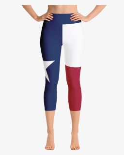 Texas Flag Athletic Capri - Yoga Leggings, HD Png Download, Free Download
