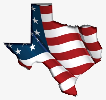 Texas State With Us Flag Inside - Transparent Background United States Flag Png, Png Download, Free Download
