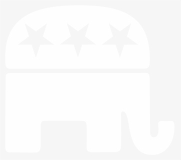 Gop Republican Elephant White - Johns Hopkins Logo White, HD Png Download, Free Download