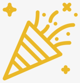 Confetti , Png Download - Party Icon Png Yellow, Transparent Png, Free Download
