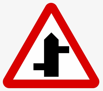 Staggered Junction Road Sign, HD Png Download, Free Download