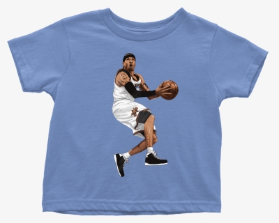 Toddler T-shirt / Baby Blue / 2t Retro Allen Iverson - Slam Dunk, HD Png Download, Free Download