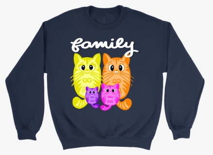 Fluffy Cat Family - Sweater, HD Png Download, Free Download