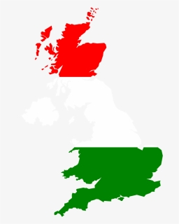 United Kingdom With British Republican Flag - Map Of Uk, HD Png Download, Free Download