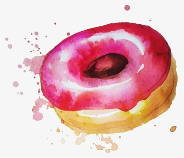 Watercolor Donuts Png , Png Download - Donuts Png, Transparent Png, Free Download
