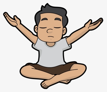 Cartoon Man Rejoices After Finding Inner Peace - Inner Peace Images Cartoon, HD Png Download, Free Download