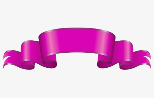 Banner Pink Decorative Png Clip Art Image - Transparent Ribbon Banners Pink, Png Download, Free Download