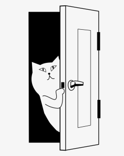 Door Peep Beginning - Open Door Drawing Png, Transparent Png, Free Download