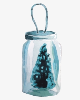 Wood Glass Jar Png Transparent - Watercolor Paint, Png Download, Free Download