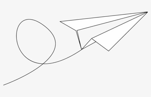 Curly Paper Plane T - Sketch, HD Png Download, Free Download