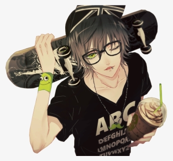 Transparent Anime Guy Png - Anime Boy With Glasses, Png Download, Free Download