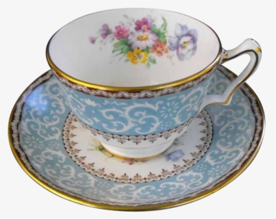 Crown Staffordshire Tea Cup With Saucer Rubylane This - Saucer, HD Png Download, Free Download