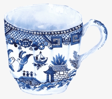 Willow-teacup - Blue And White Porcelain, HD Png Download, Free Download