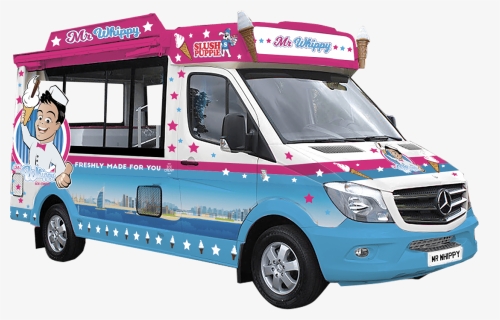 Mr Whippy Van Facing Right - Mr Whippy Ice Cream Dubai, HD Png Download, Free Download