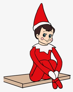Scariest Clip Elf On Shelf - Christmas Drawings Elf On The Shelf, HD Png Download, Free Download