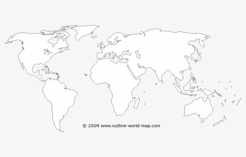 Link To The Big World Map B2a - Transparent World Map Outline, HD Png Download, Free Download