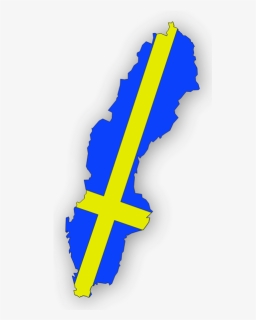 Swedish Flag In The Map Of Sweden - Sweden Map Flag, HD Png Download, Free Download