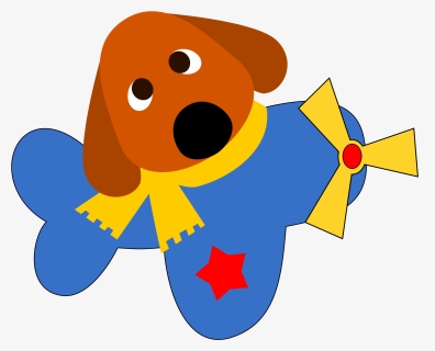 Dog On A Plane Vector Files Image - Baby Dog Graphics, HD Png Download, Free Download
