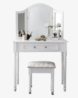 White Dressing Table Mirror With Drawers , Png Download - Chest Of Drawers, Transparent Png, Free Download