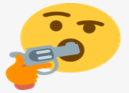 Transparent Thonk Png - Thinking With Gun Emoji, Png Download, Free Download
