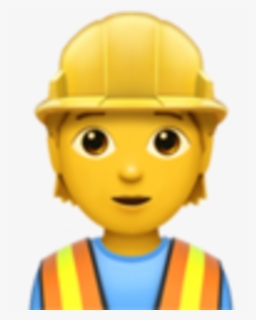 Apple’s Construction Worker Emoji - Construction Worker Emoji, HD Png Download, Free Download