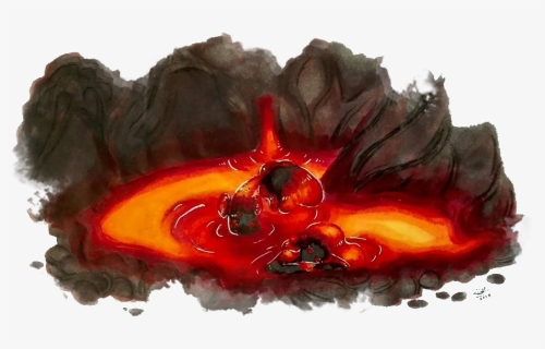 Life In Lava - Watercolor Paint, HD Png Download, Free Download