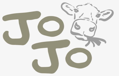 Jojo Logo 1 - Black And White Cow Head Drawing, HD Png Download, Free Download