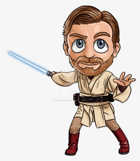Pin Obi Wan Kenobi Clipart - Star Wars Obi Wan Cartoon, HD Png Download, Free Download