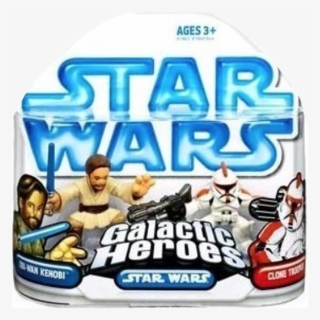 Clone Wars Galactic Heroes Obi Wan Kenobi & Clone Trooper - Action Figure, HD Png Download, Free Download