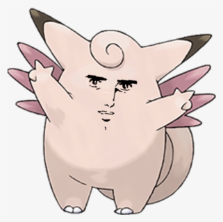 Pokémon Go Pikachu Face White Facial Expression Nose - Pokemon Clefable, HD Png Download, Free Download