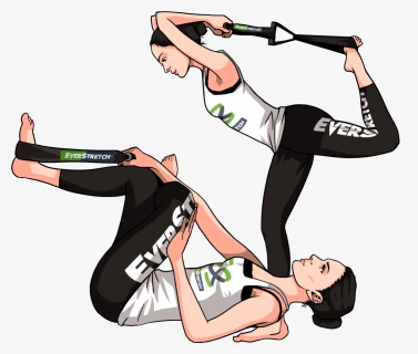 Crossed-over Gluteus Stretch,balancing Quadriceps Stretch - Aerobic Exercise, HD Png Download, Free Download