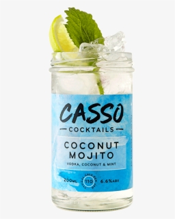 Casso Coconut Mojito Jam Jar Cocktail Glass 200ml 12x - Rebujito, HD Png Download, Free Download