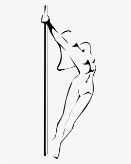 Stripper Clip Arts - Pole Dance Girl Drawing, HD Png Download, Free Download