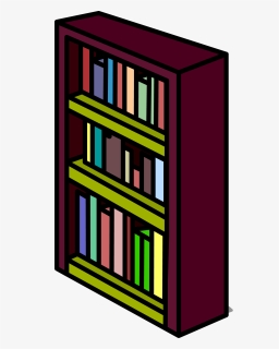 Burgundy Bookshelf Sprite - Bookshelf Clipart Png, Transparent Png, Free Download