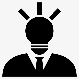 Creative Man With Lightbulb Head - We Are Icon Png, Transparent Png, Free Download