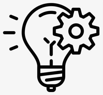 Gear Clipart Lightbulb - Light Bulb And Gears Icon, HD Png Download, Free Download