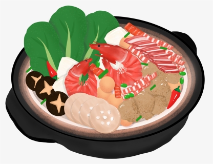 Hot Pot Shiitake Mushroom Element Green Vegetable Png - Hot Pot, Transparent Png, Free Download