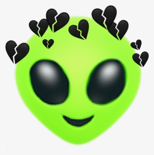 👽  #alien #green #emoji #sticker - Smiley, HD Png Download, Free Download