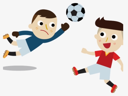 Transparent Children Playing Clipart - Children Playing Football Clipart, HD Png Download, Free Download