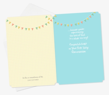 Children Playing First Communion Card For Godson - Paper, HD Png Download, Free Download