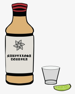 Free Clipart Of A Bottle Of Tequila - Flower Clip Art, HD Png Download, Free Download