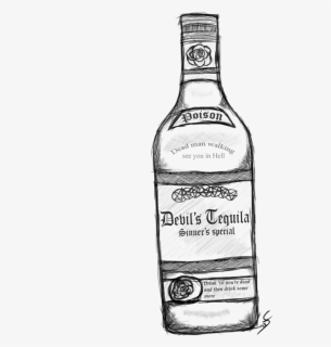 28 Collection Of Bottle Drawing Png - Jose Cuervo Bottle Drawing, Transparent Png, Free Download