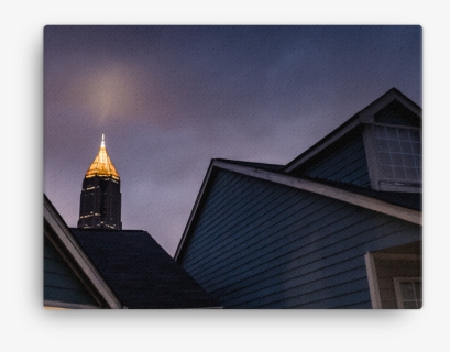 Bank Of America Atlanta Night Sky Canvas Mockup Wall - Cottage, HD Png Download, Free Download